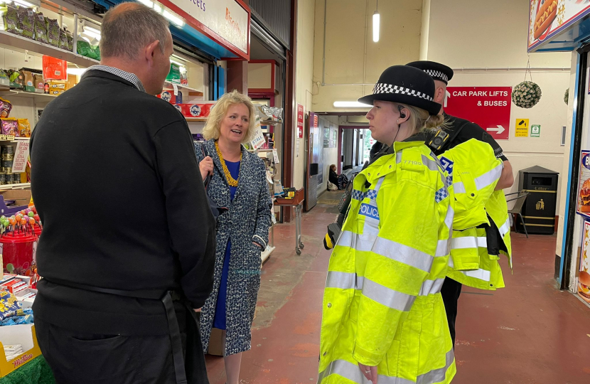 With Essex Police at Indoor Market