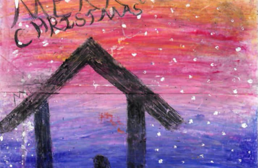 Christmas Drawing by Gianni, year 6 at the Cathedral School Chelmsford